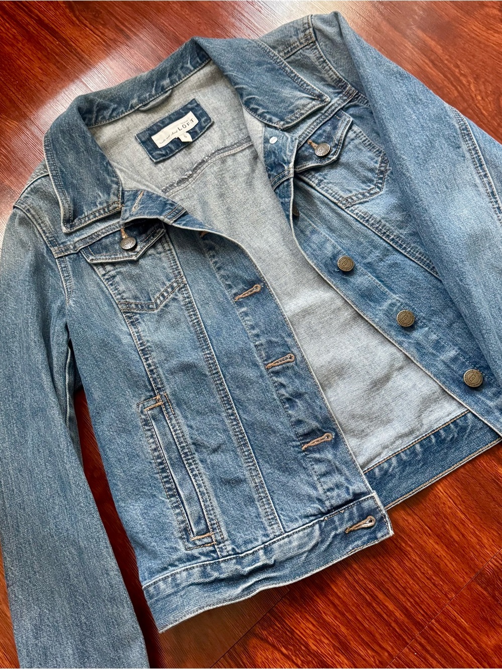 LOFT Medium Blue Denim Jacket